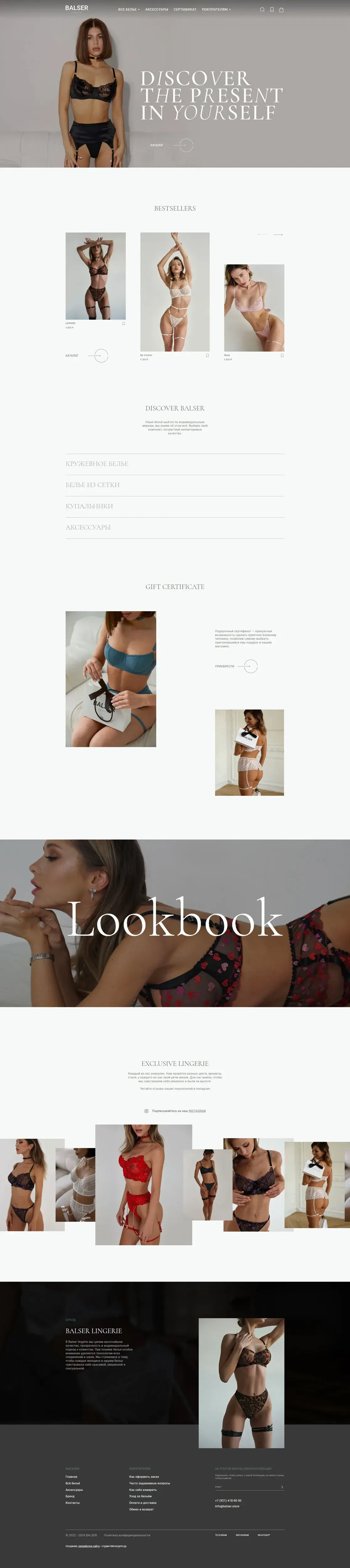 Пример интернет-магазина «BALSER»